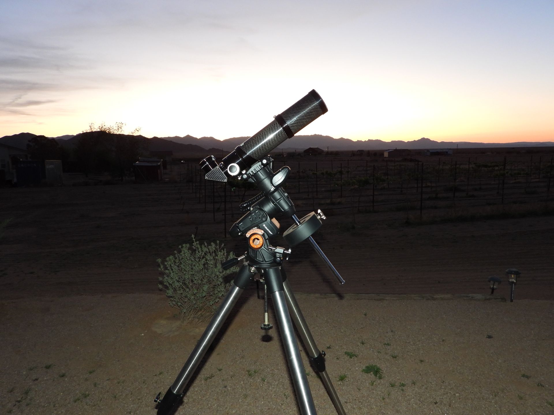 Telescope with mountain views.