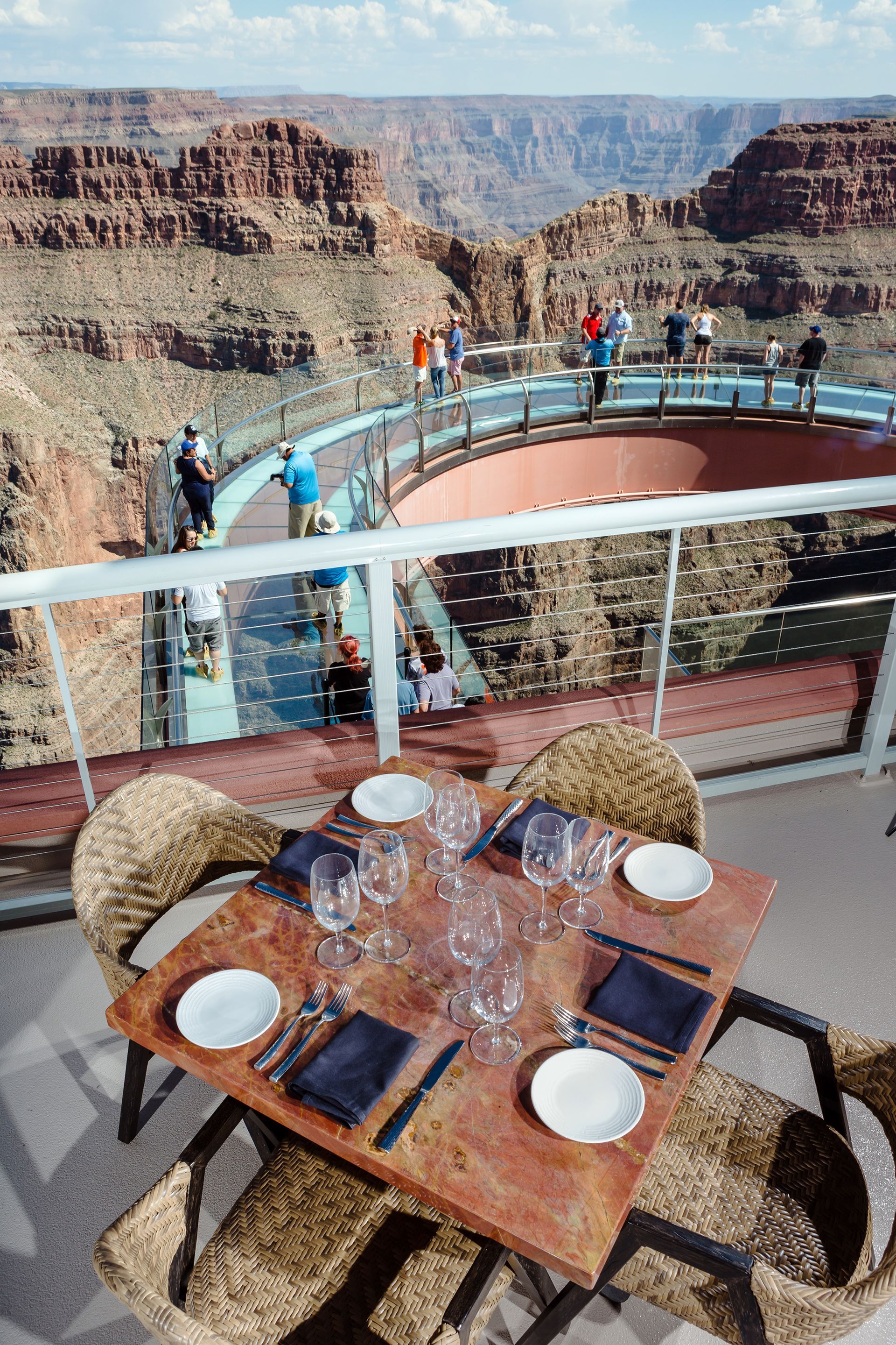 Skyview restaurant outside canyon rim.