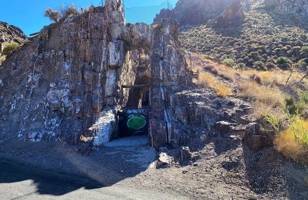 Mine shafts in Oatman, Arizona.