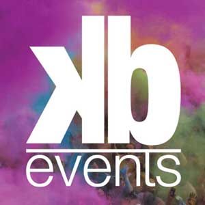 The logo for xb events is on a purple background with smoke coming out of it.