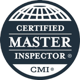 A logo for a certified master inspector