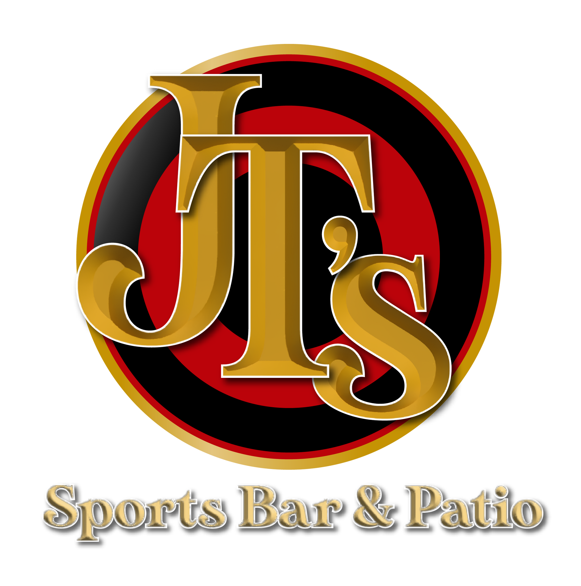 A logo for jt 's sports bar and patio