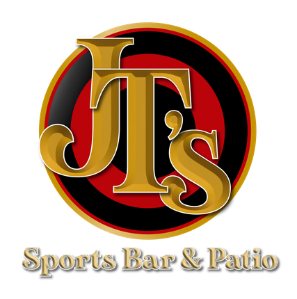 A logo for jt 's sports bar and patio