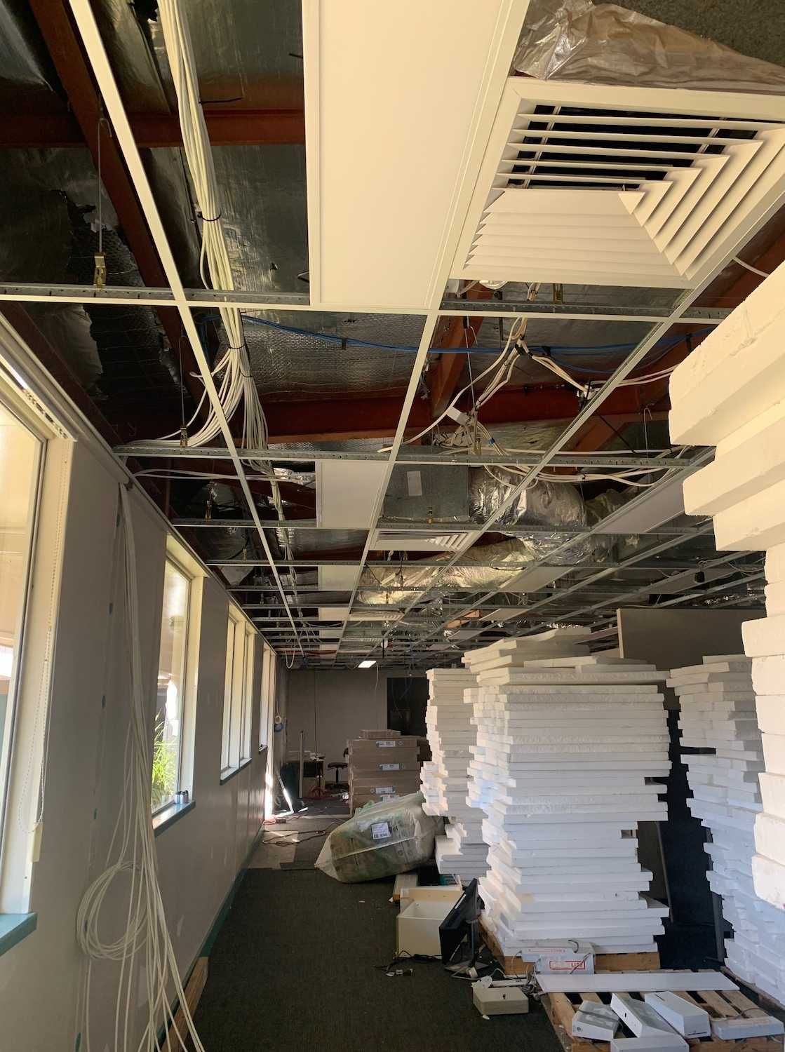 A Room with A Ceiling that Is Being Remodeled — McGuire Air & Refrigeration in Moranbah, QLD