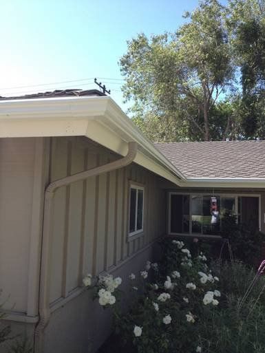 House with Rain Gutter and Drainpipes - Rain Gutter Contractor in Santa Barbara CA