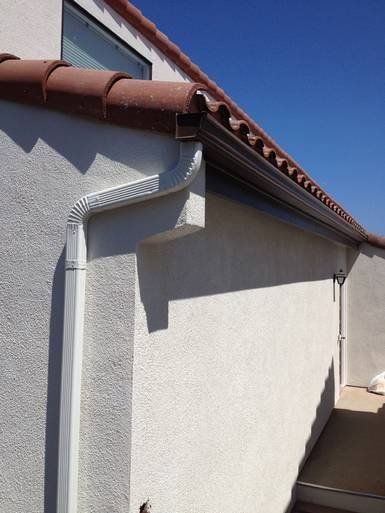 Side view of a House with gutter Installed - Rain Gutter Contractor in Santa Barbara CA