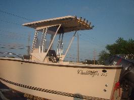 Canvas Repairs Service — Boat With Typical Mini-Enclosure in Ocean View, NJ