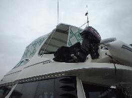 Barrett Windows Service — Barrett-Bonded Enclosure On 54' Carver WIP in Ocean View, NJ