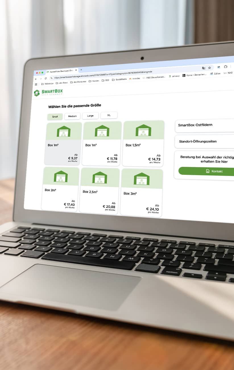Smartbox Selfstorage – Jetzt online Lagerfläche mieten und einlagern.