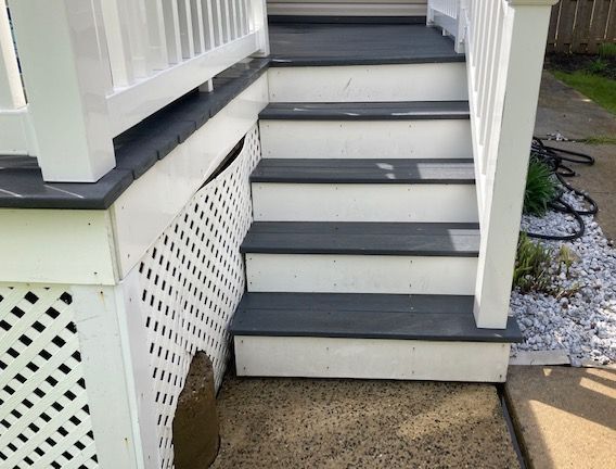 Powerwashing Trex Staircase in Rumson NJ-After