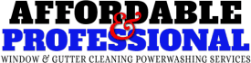 The logo for affordable and professional window and cutter cleaning powerwashing services