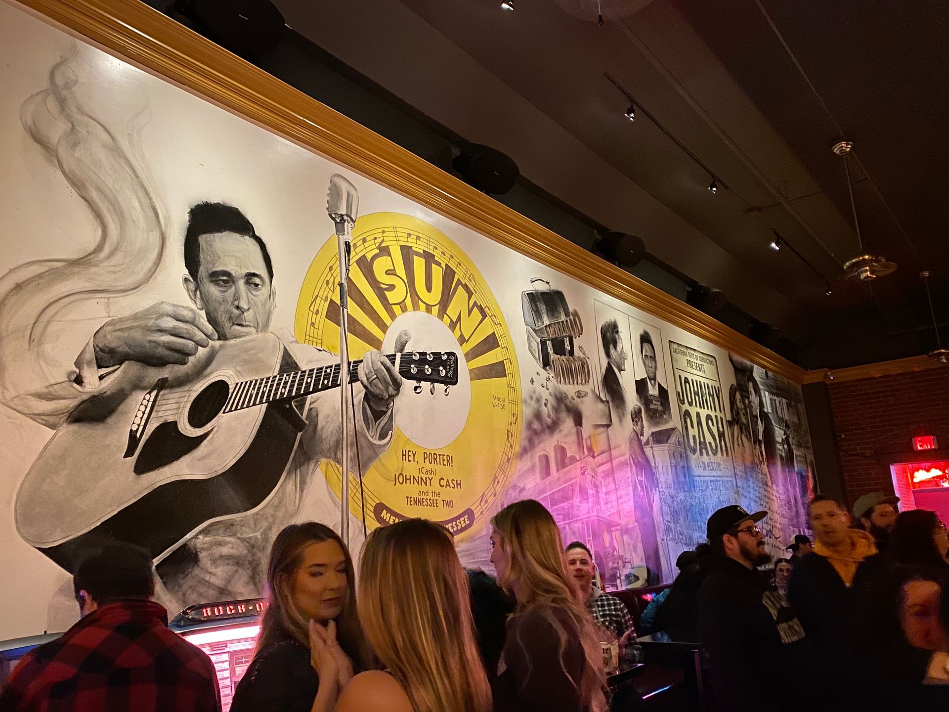 cash only johnny cash mural