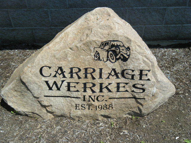 Stone with Company Logo - Collision Repair Services in St. Henry, OH