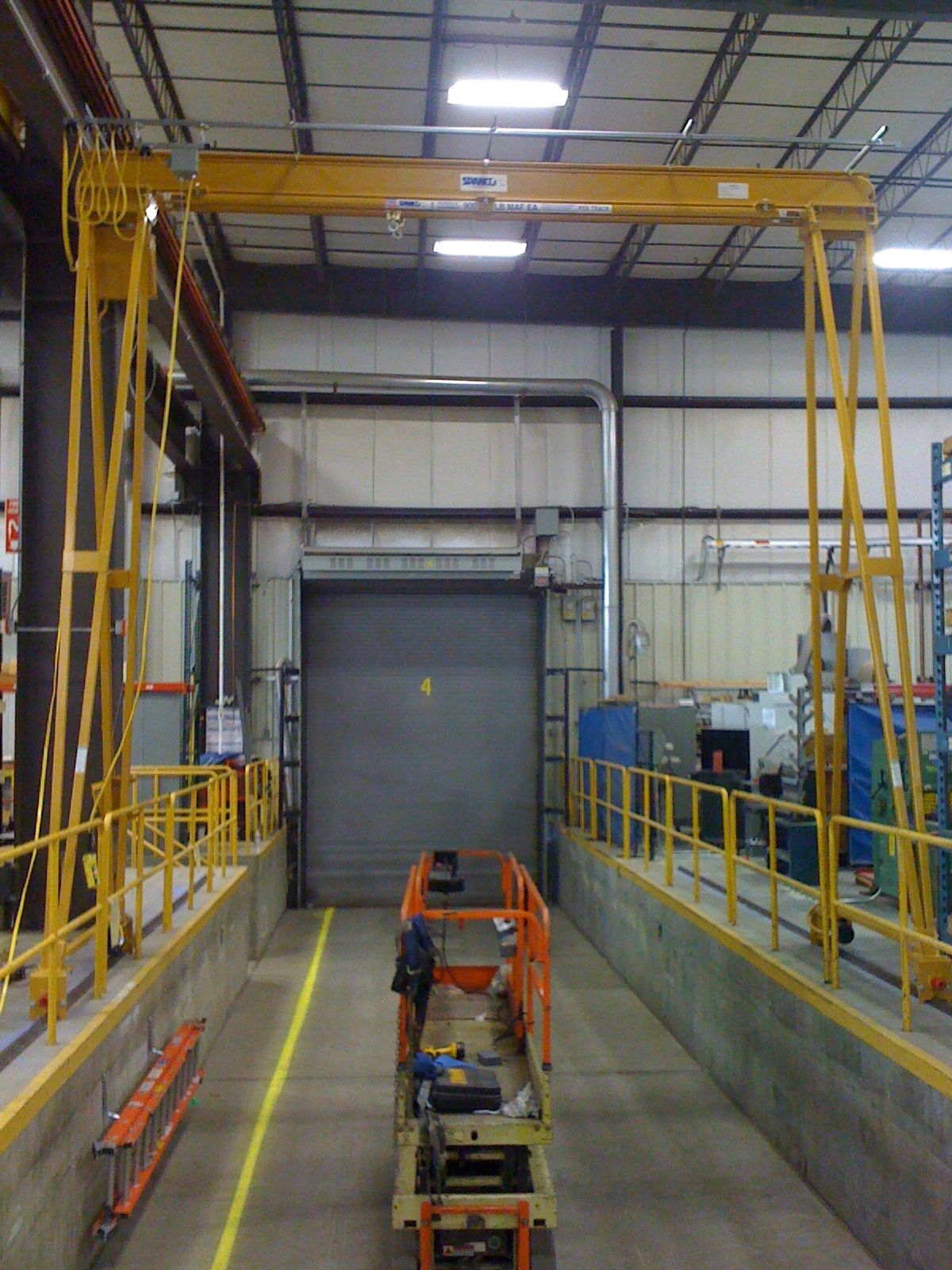 Crane installation - Pittsburgh, PA - Alpha-Omega Shelving, Inc