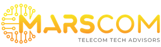 The logo for marscom telecom tech advisors