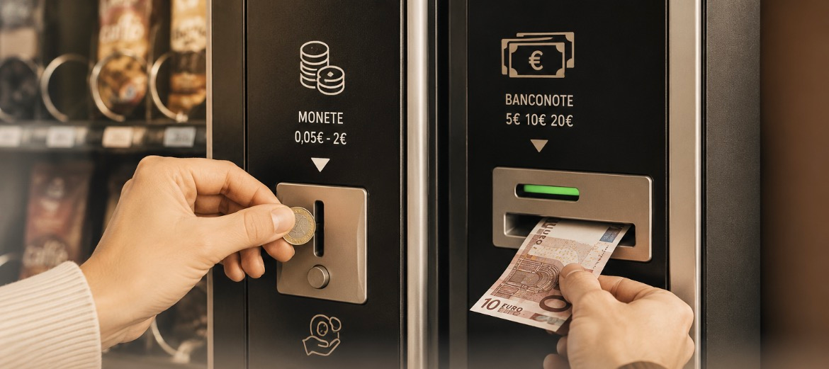 distributori automatici con pagamento monete e banconote a Torino e provincia
