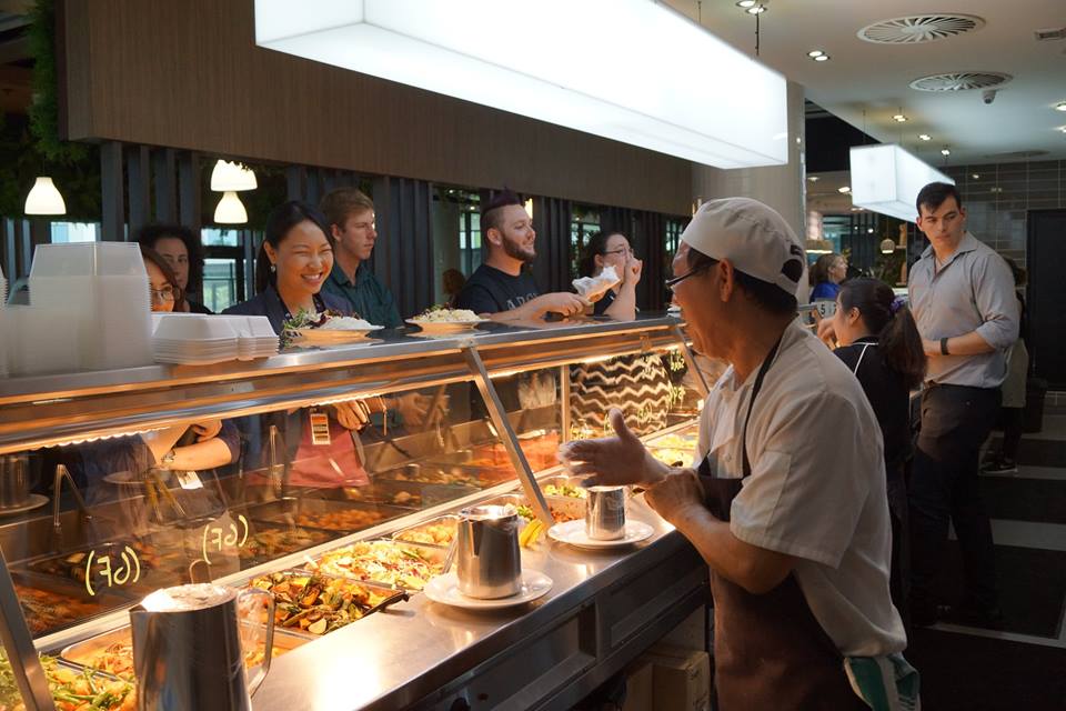 customer ordering at Parkville Cafe