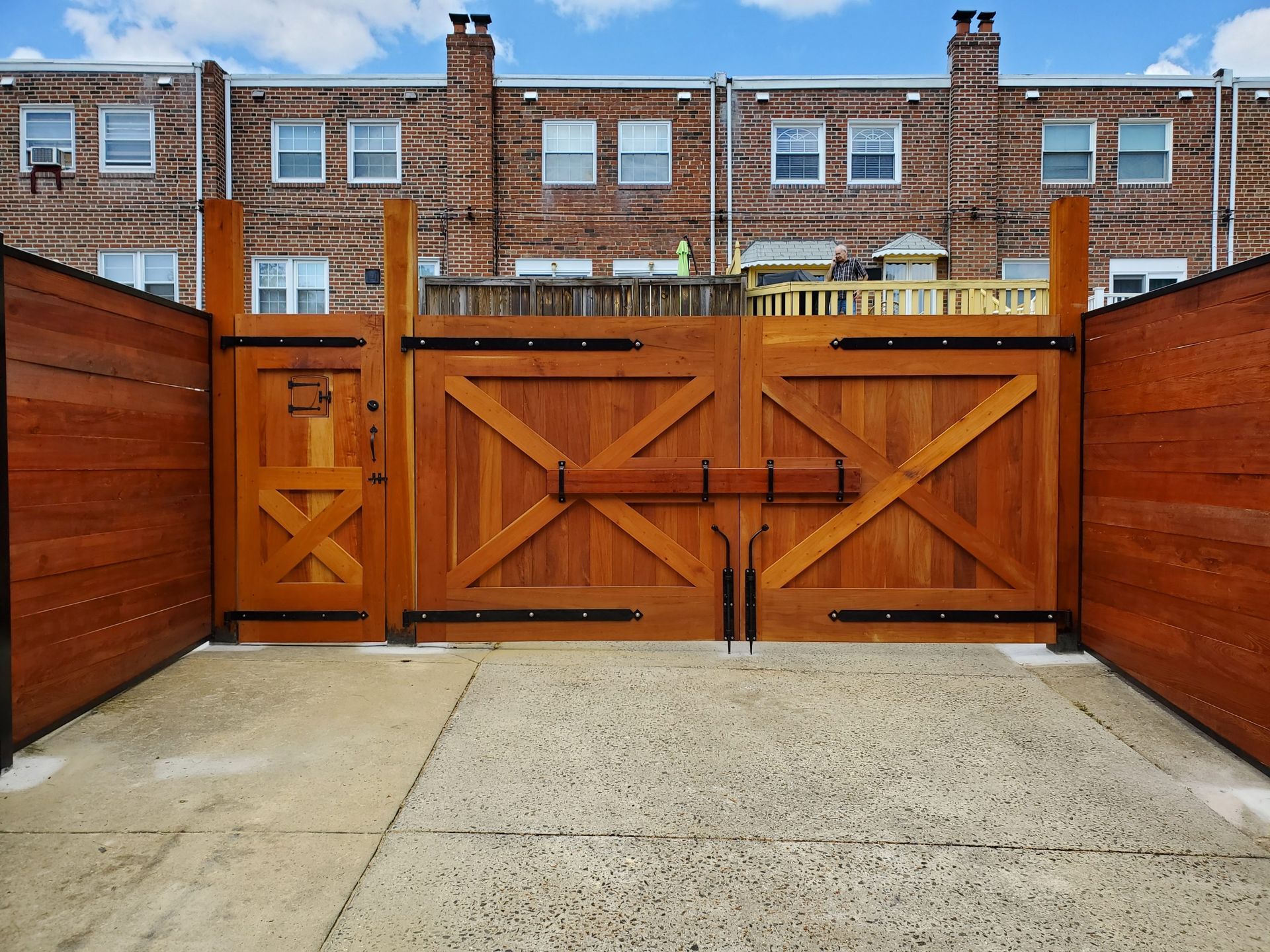A wooden gate with the number 11 on it
