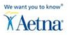 Aetna logo with a person reaching up; tagline "We want you to know".