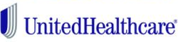 UnitedHealthcare logo with a blue and gray emblem and dark blue text.