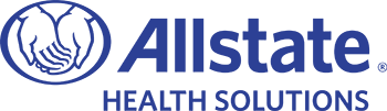 Allstate Health Solutions logo: blue hands in a circle with "Allstate" text and "HEALTH SOLUTIONS" below.