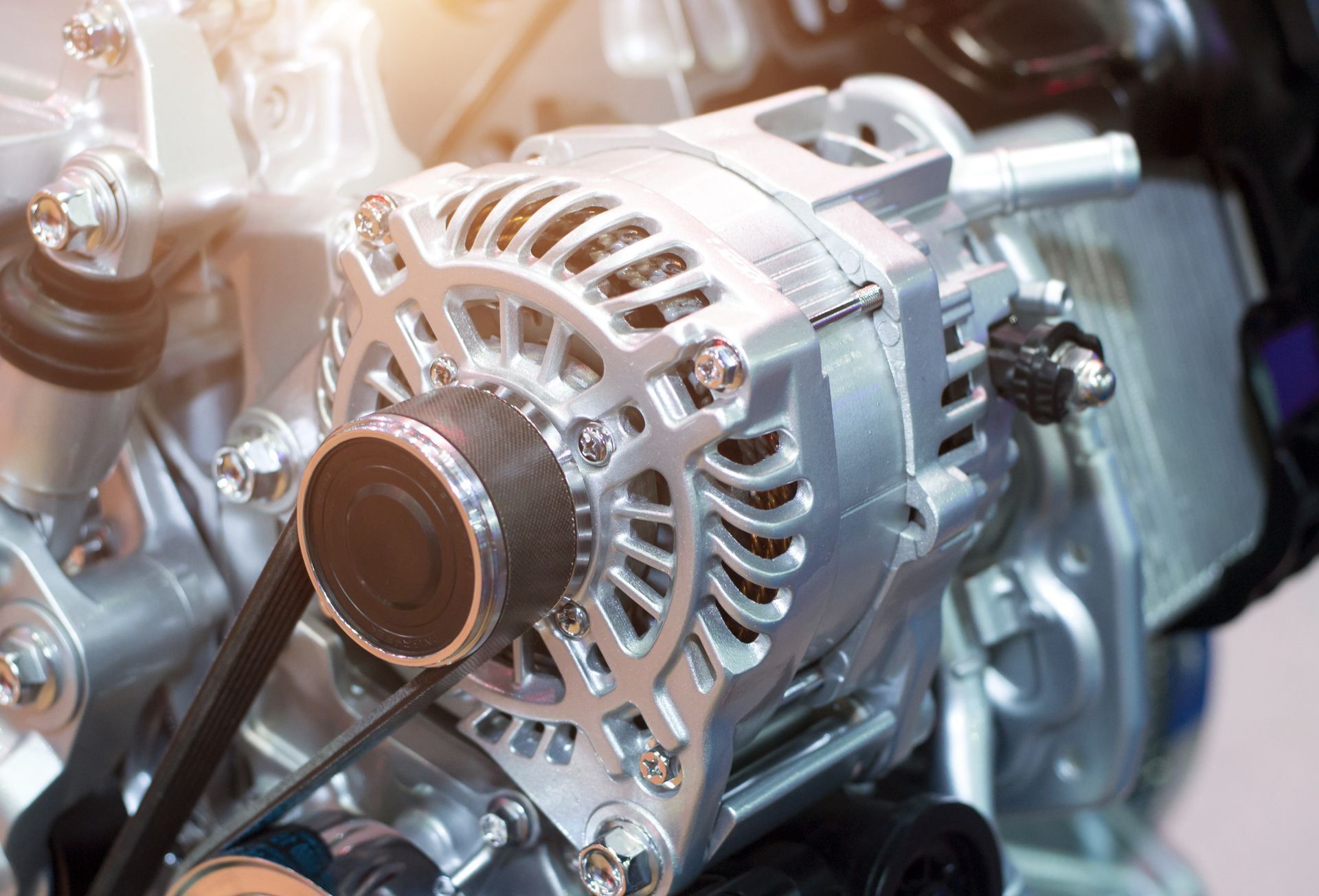 A Close Up of an Alternator on a Car Engine | Colorado Springs, CO | Locklynn Automotive