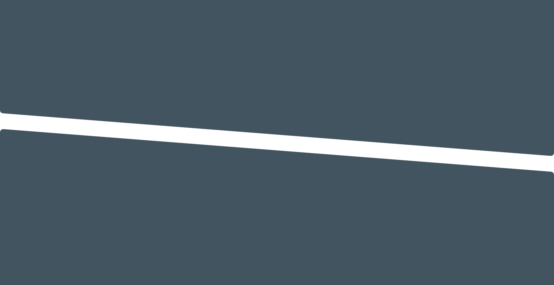 A white rope is floating in the air on a blue background.