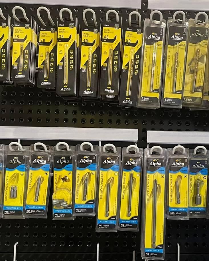 Fishing gear packages hanging on display - Palms Landscape Supplies in Forster, NSW