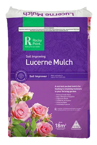 Bag of Rocky Point Lucerne Mulch - Palms Landscape Supplies in Forster, NSW