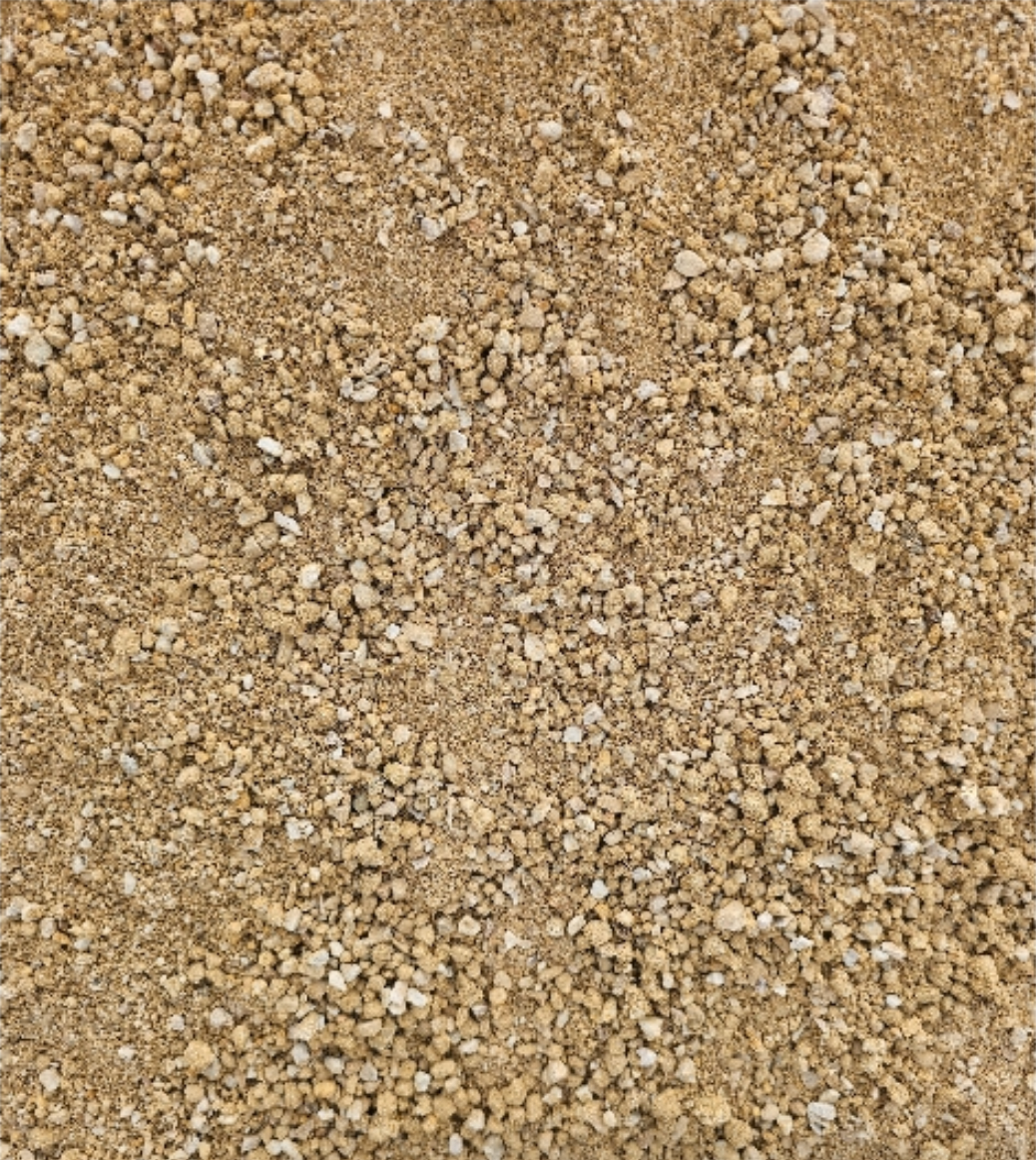 Tan gravel and small stones mixed with dry grass - Palms Landscape Supplies in Forster, NSW