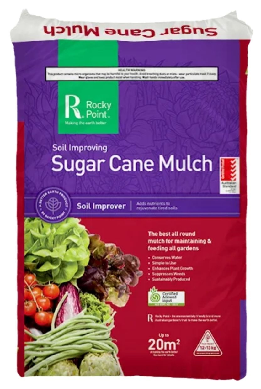 Bag of sugar cane mulch - Palms Landscape Supplies in Forster, NSW