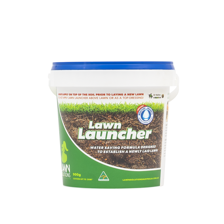 A white Lawn Launcher bucket - Palms Landscape Supplies in Forster, NSW