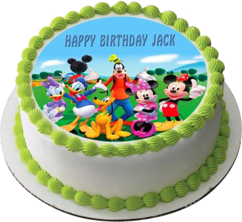 Torta con cialda personalizzata personaggi disney