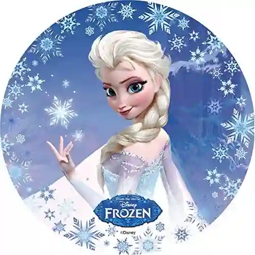 cialda per torta con personaggio frozen per bambina
