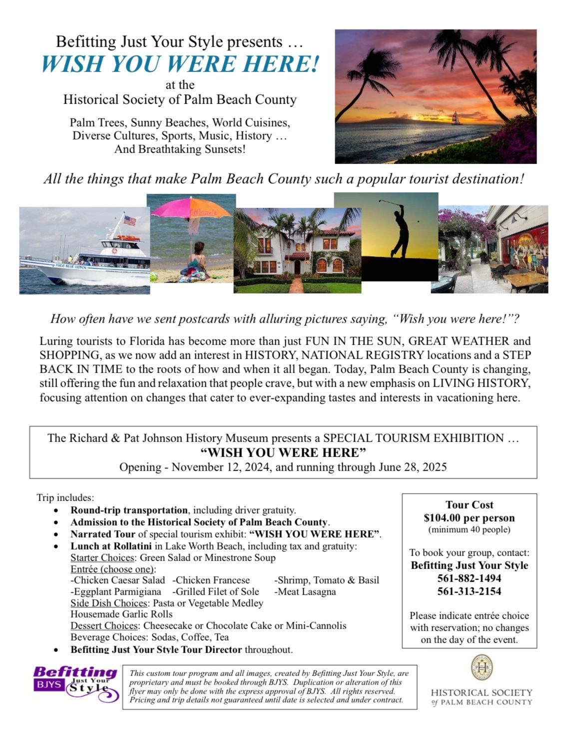 It is a flyer that says `` wish you were here ''.