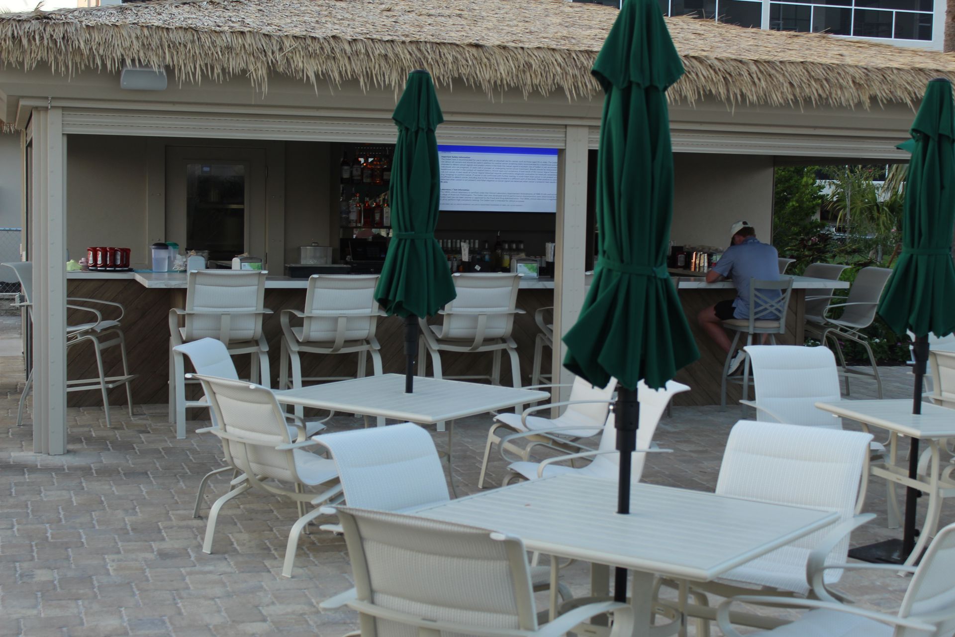 Outdoor patio seating