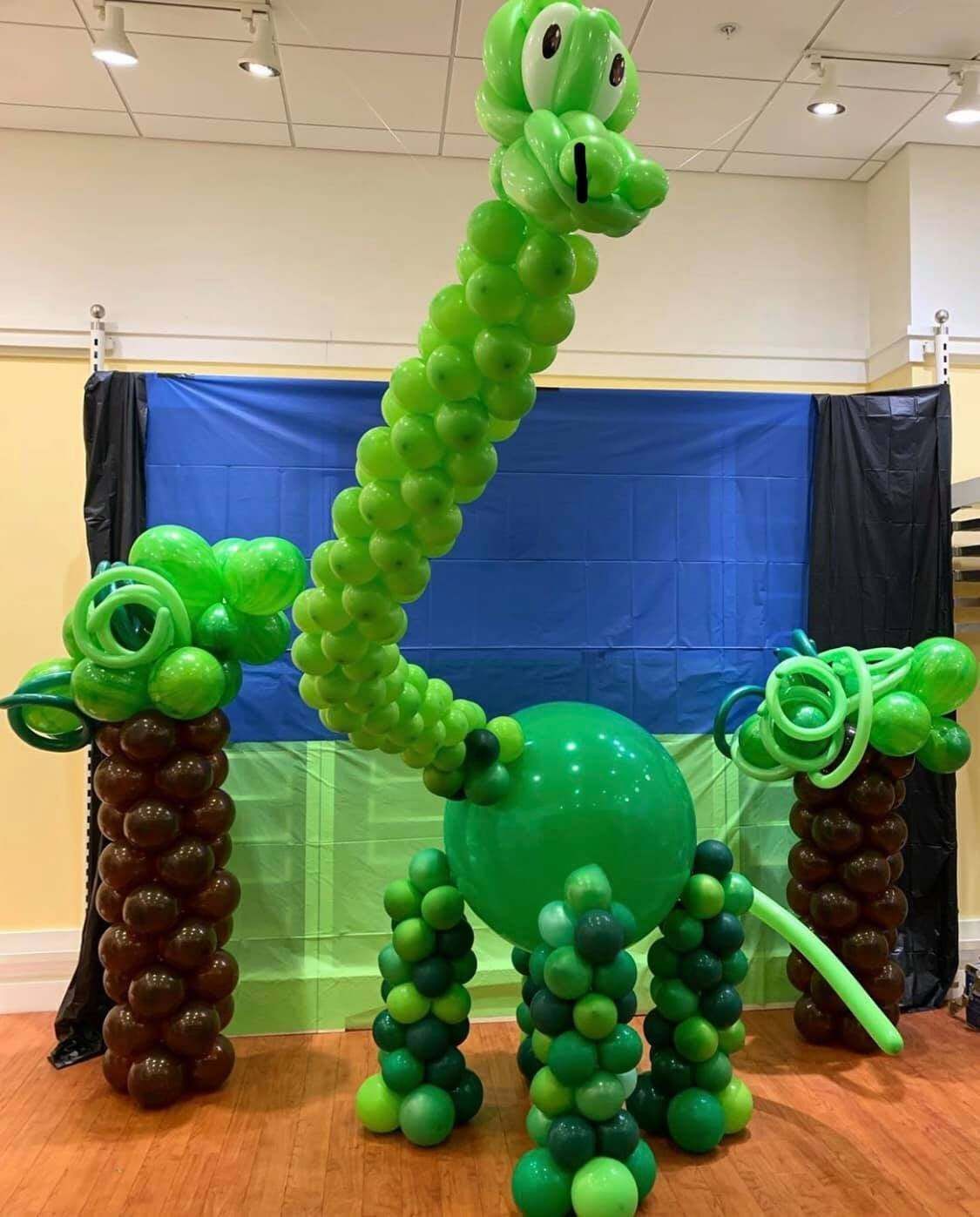 Dinosaur Balloon Sculpture — Granger, IN — Make 'Em Pop Creations