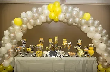 White And Yellow Balloon — Granger, IN — Make 'Em Pop Creations