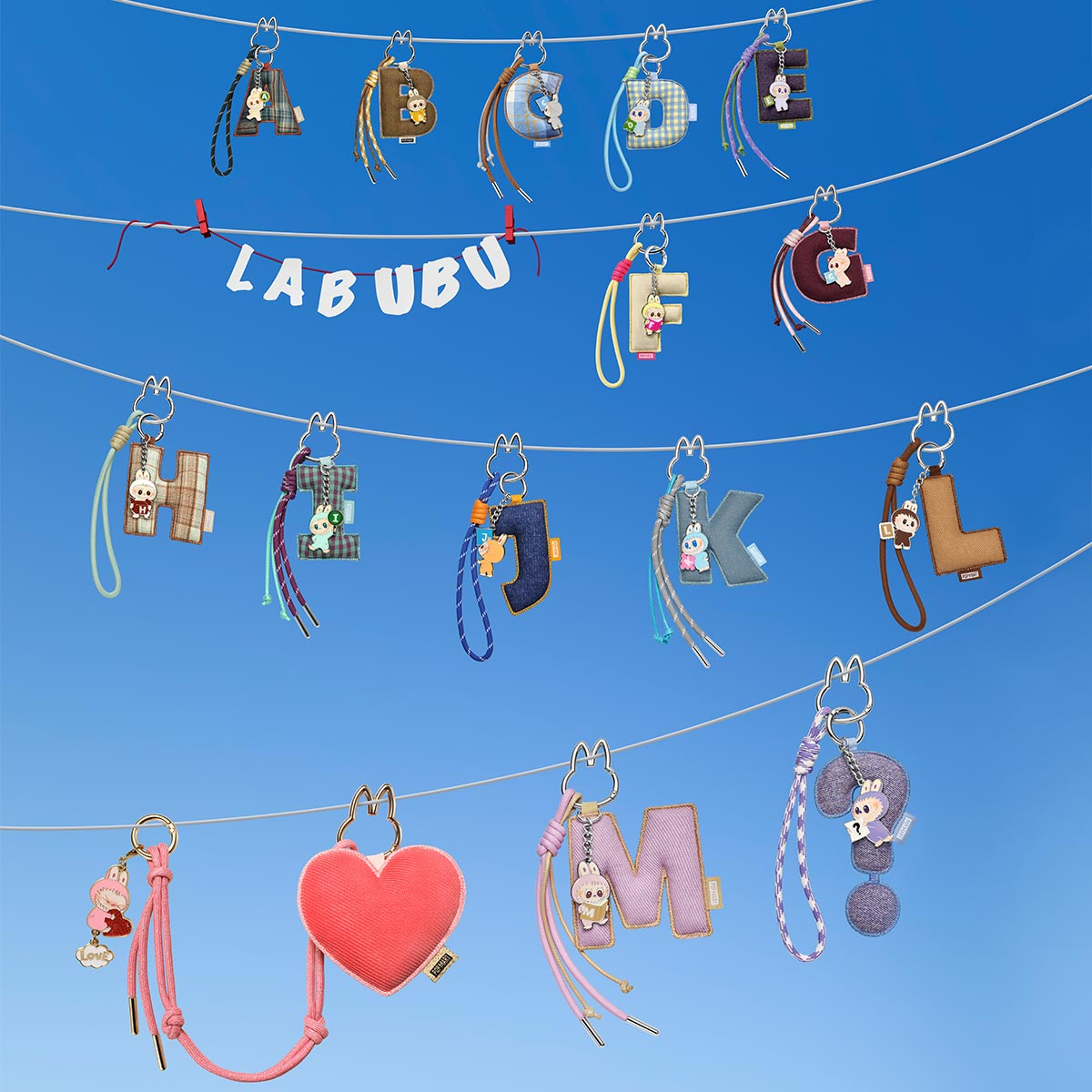 Labubu The Monsters: Pin for Love Series - Letter Pendant Blind Box (N-Z)