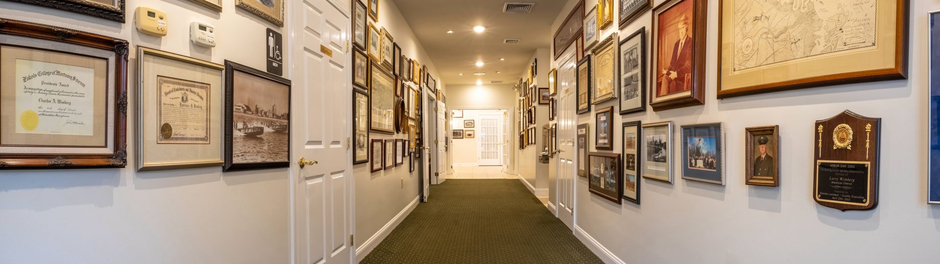 Goldsteins' Rosenberg's Atlantic County, NJ Galloway hallway of history for area and funeral home