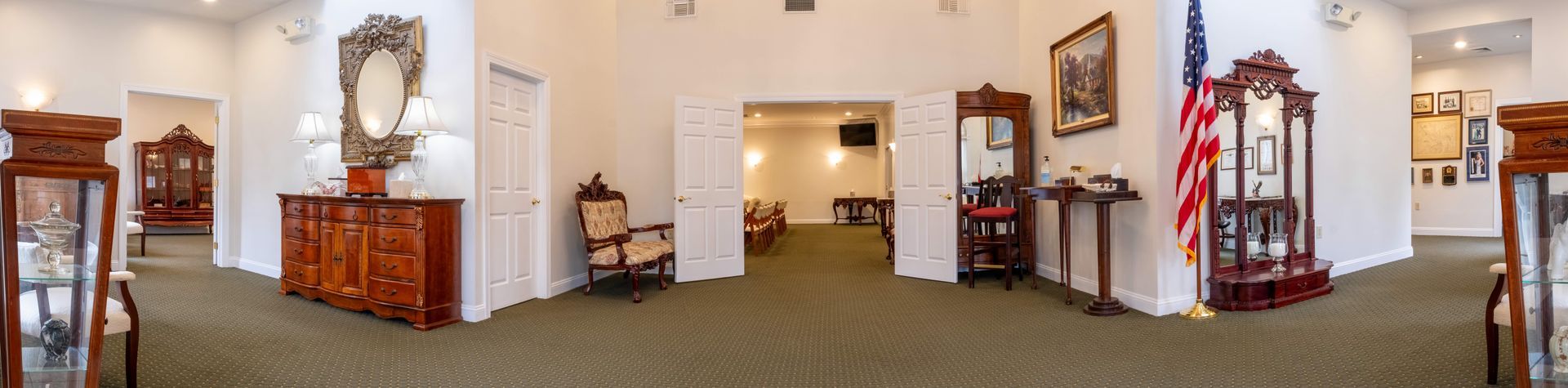 Goldsteins' Rosenberg's Atlantic County, NJ Galloway lobby leading to main chapel