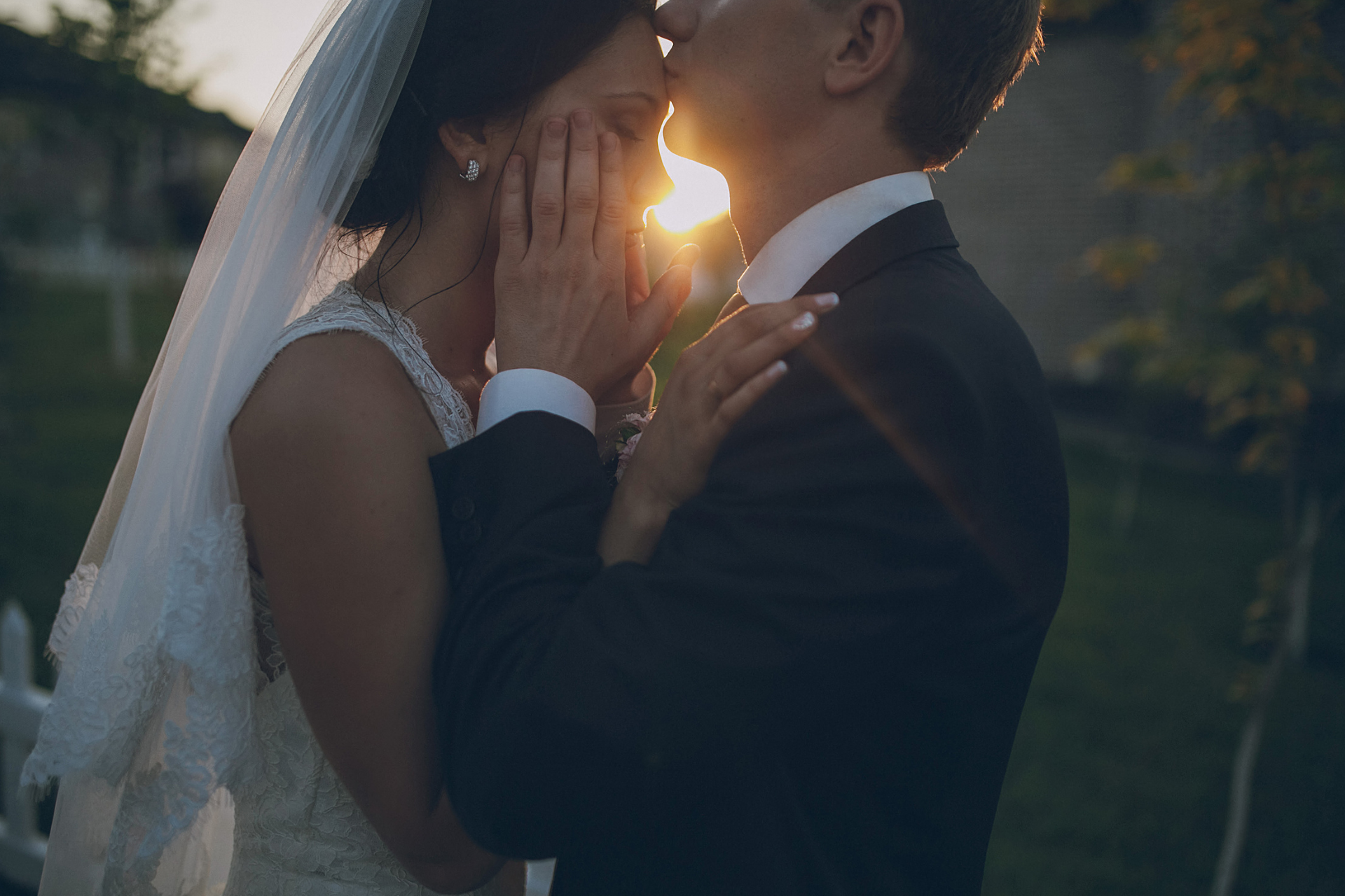 Bride and Groom in wedding photo.