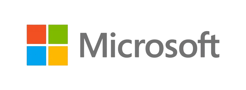 The microsoft logo is on a white background.