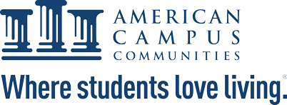 the logo for american campus communities where students love living