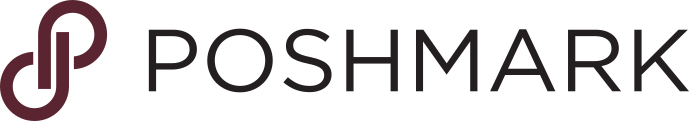 A logo for poshmark is shown on a white background.