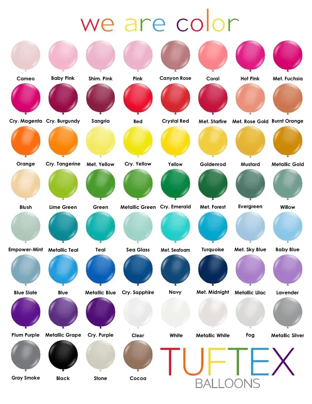 There are many different colors of balloons in this poster.
