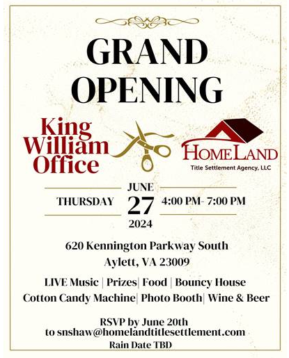 Grand Opening Event - Glen Allen, VA - Homeland Title Settlement Agency