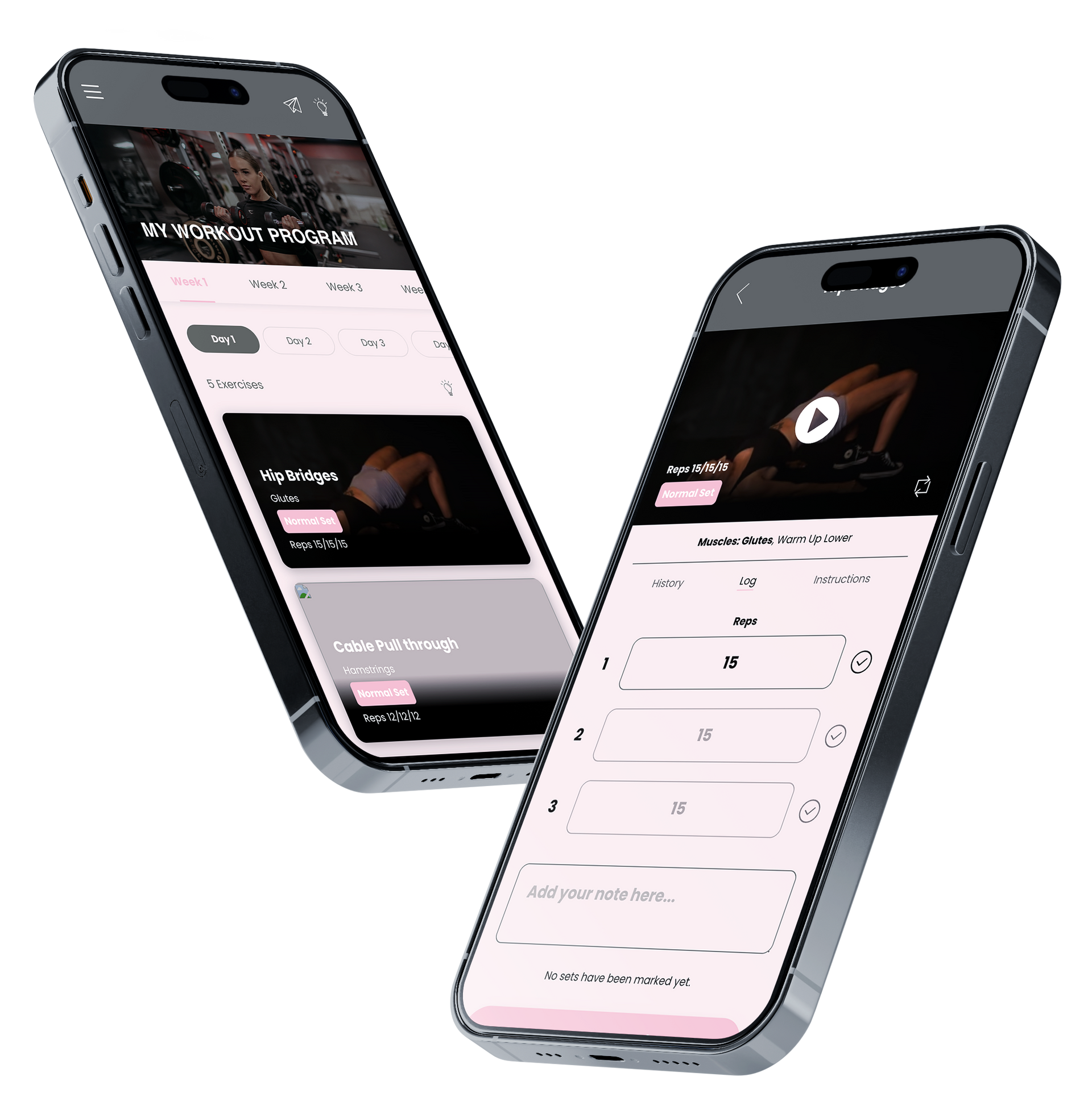 Two phones with app images to go here on them.