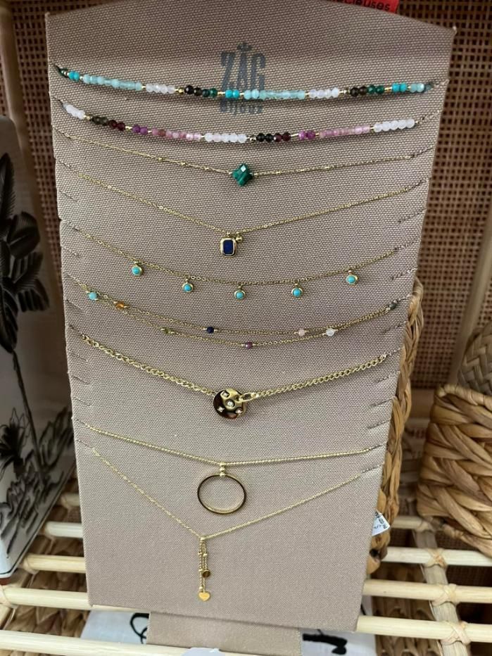 A Display Of Necklaces And Bracelets On A Table — InHouse Homewares in Forster, NSW