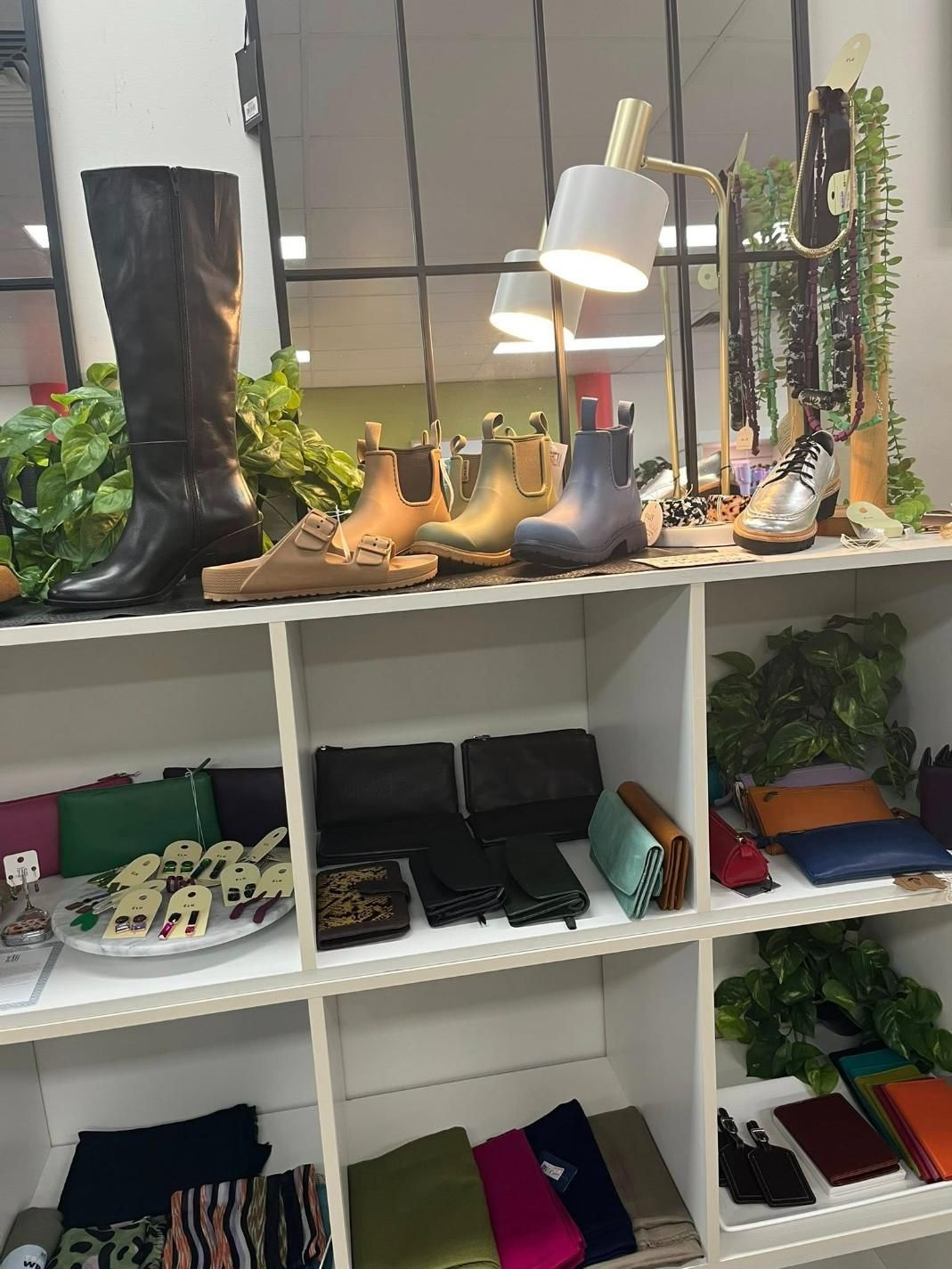 A Shelf Filled With Lots Of Shoes And Handbags — InHouse Homewares in Forster, NSW